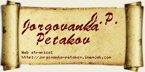 Jorgovanka Petakov vizit kartica